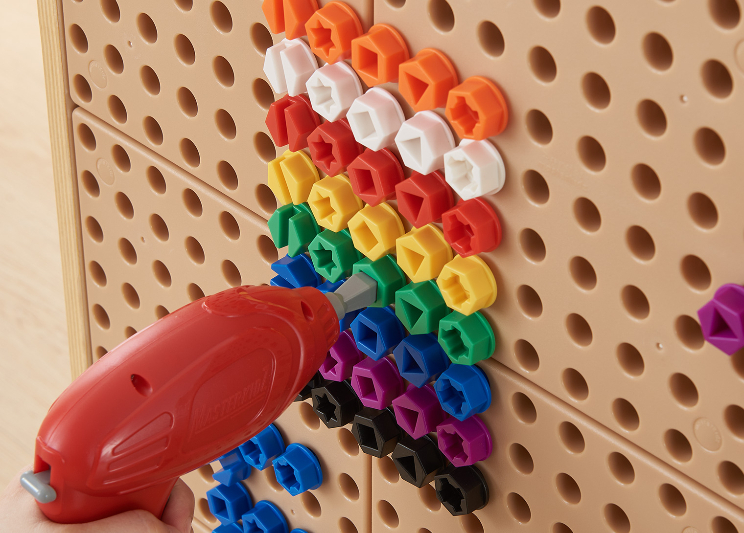 512 Piece Electric Screwdriver and Coloured Bolts Set